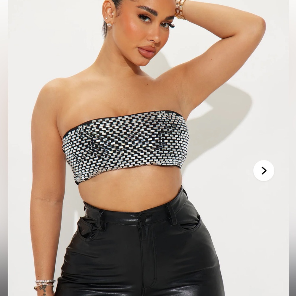 Fashion Nova Disco Bandeau Top